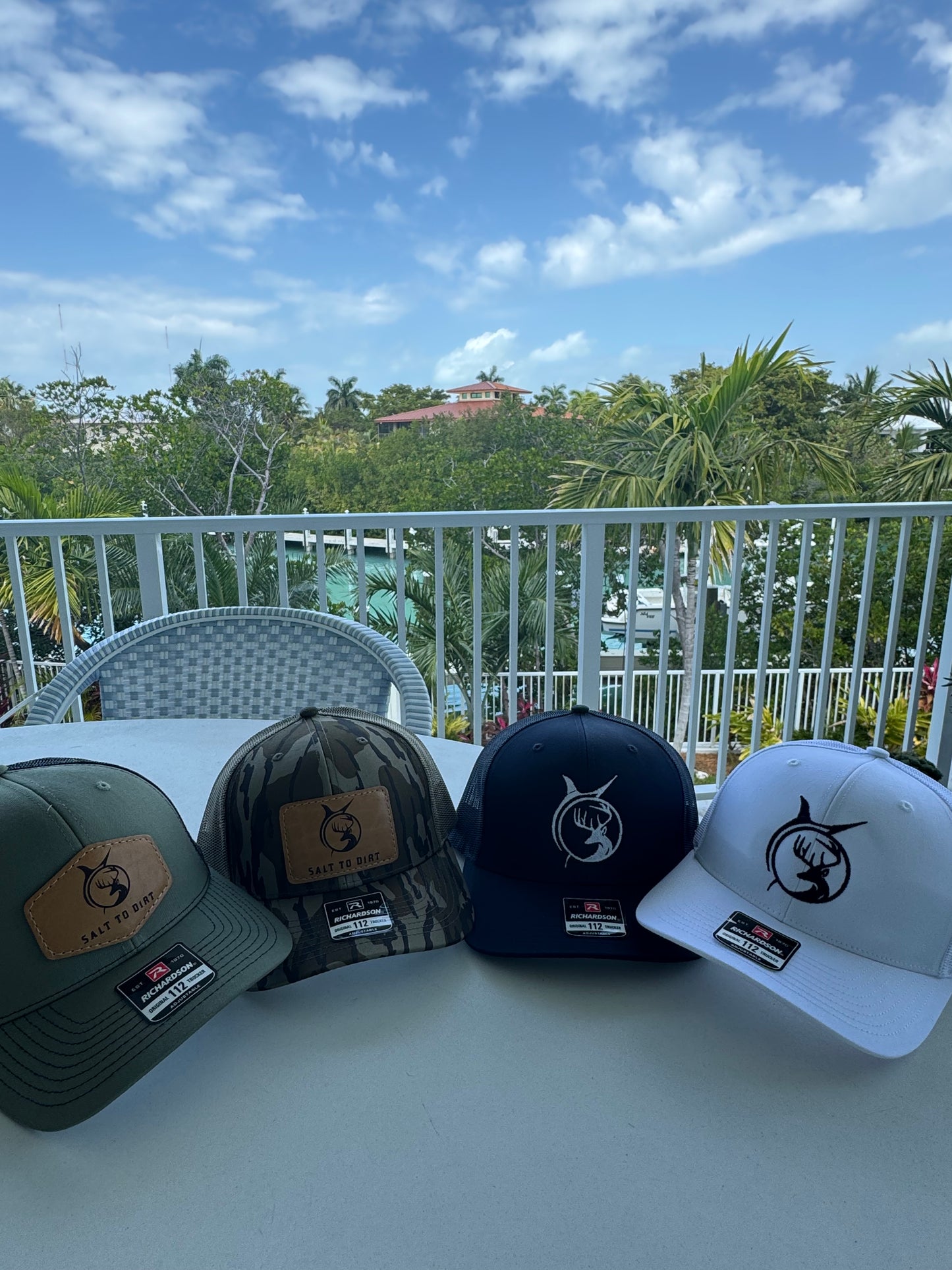 Richardson Hat - White with Navy Logo