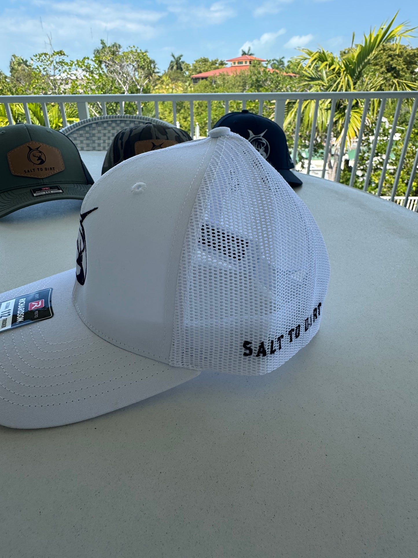Richardson Hat - White with Navy Logo
