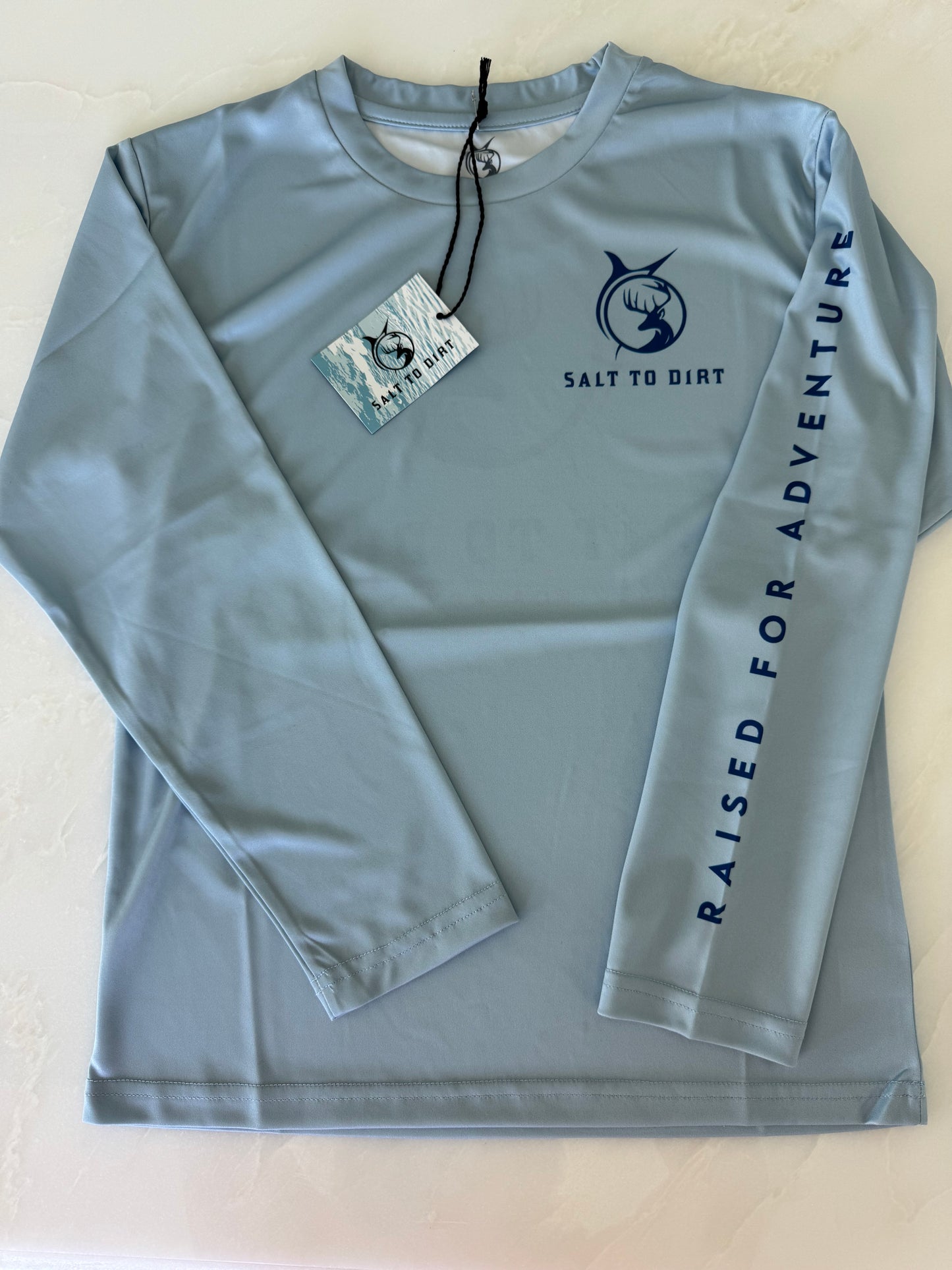 Salt - Icy Blue with Dark Blue Logo