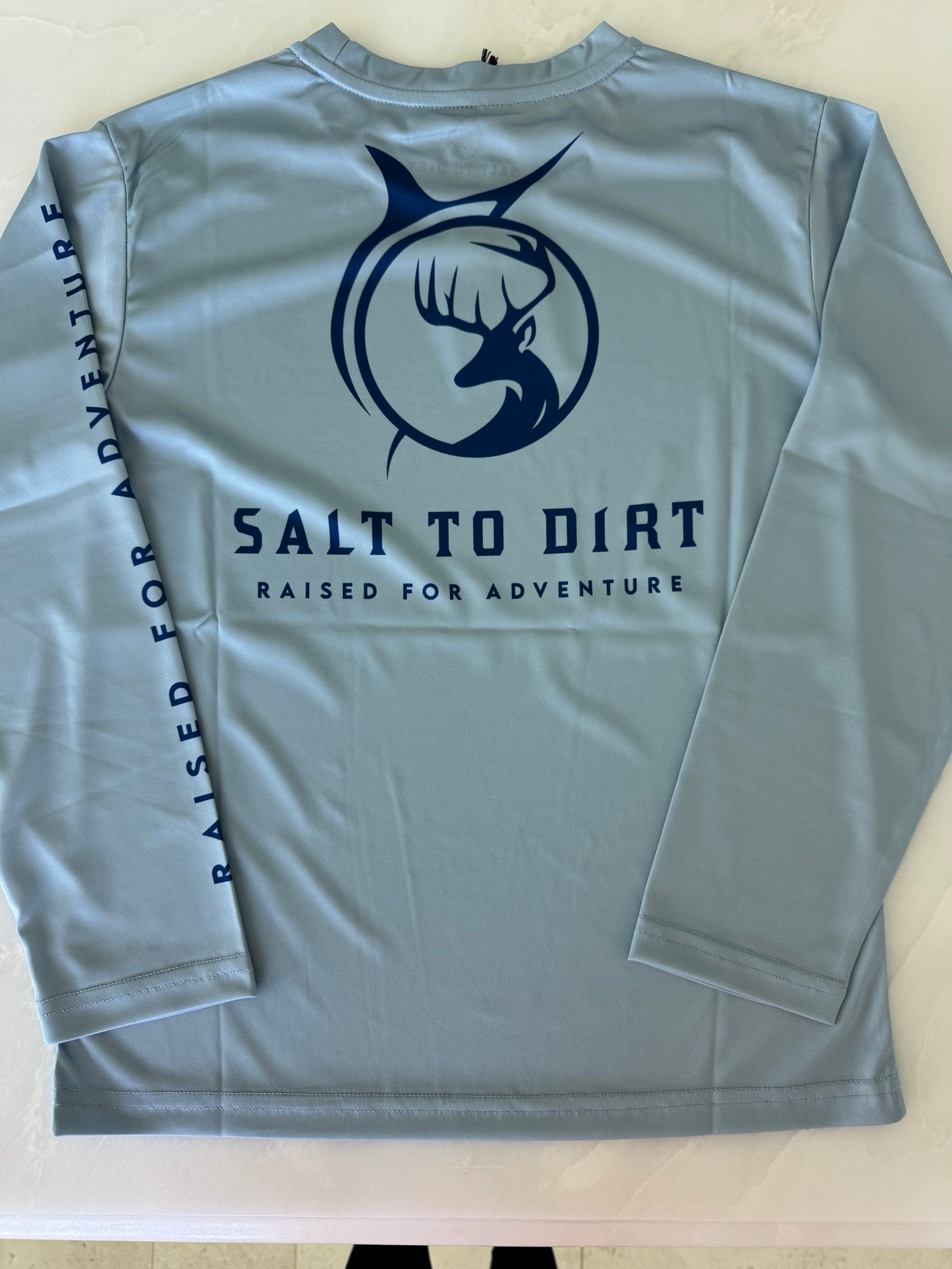 Salt - Icy Blue with Dark Blue Logo