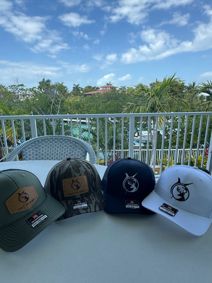 Richardson Hat - White with Navy Logo