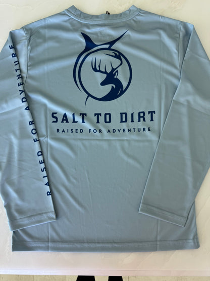 Salt - Icy Blue with Dark Blue Logo